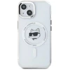 Karl Lagerfeld KLHMP15MHLSCHH Apple iPhone 15 Plus 6.7″ baltos spalvos kietas dėklas IML Metal Choupette Head MagSafe