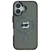 Karl Lagerfeld KLHMP16SHLSCHK Apple iPhone 16 6.1″ juodos spalvos kietas dėklas IML Metal Choupette Head MagSafe