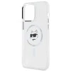 Karl Lagerfeld KLHMP13XHLSCHH Apple iPhone 13 Pro Max 6.7″ baltos spalvos kietas dėklas IML Metal Choupette Head