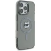 Karl Lagerfeld KLHMP16LHLSCHK Apple iPhone 16 Pro 6.3″ juodos spalvos kietas dėklas IML Metal Choupette Head MagSa