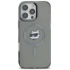 Karl Lagerfeld KLHMP16LHLSCHK Apple iPhone 16 Pro 6.3″ juodos spalvos kietas dėklas IML Metal Choupette Head MagSa