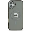 Karl Lagerfeld KLHMP16SHLSKIK Apple iPhone 16 6.1″ juodos spalvos kietas dėklas IML Metal Karl Head MagSafe