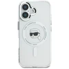 Karl Lagerfeld KLHMP16MHLSKIH Apple iPhone 16 Plus 6.7″ baltos spalvos kietas dėklas IML Metal Karl Head MagSafe