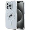 Karl Lagerfeld KLHMP15XHLSKCH Apple iPhone 15 Pro Max 6.7″ baltos spalvos kietas dėklas IML Metal Karl&Choupette