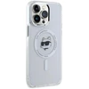Karl Lagerfeld KLHMP13XHLSCHH Apple iPhone 13 Pro Max 6.7″ baltos spalvos kietas dėklas IML Metal Choupette Head