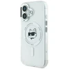 Karl Lagerfeld KLHMP16MHLSCHH Apple iPhone 16 Plus 6.7″ baltos spalvos kietas dėklas IML Metal Choupette Head MagSa