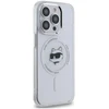 Karl Lagerfeld KLHMP14LHLSCHH Apple iPhone 14 Pro 6.1″ baltos spalvos kietas dėklas IML Metal Choupette Head MagS