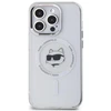 Karl Lagerfeld KLHMP14LHLSCHH Apple iPhone 14 Pro 6.1″ baltos spalvos kietas dėklas IML Metal Choupette Head MagS