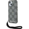 Karl Lagerfeld KLHCP15SHKDPNSK Apple iPhone 15 / 14 / 13 6.1″ juodos spalvos kietas dėklas IML Mono KL Pattern & C