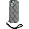 Karl Lagerfeld KLHCP15SHKDPNSK Apple iPhone 15 / 14 / 13 6.1″ juodos spalvos kietas dėklas IML Mono KL Pattern & C