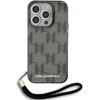 Karl Lagerfeld KLHCP15XHKDPNSK Apple iPhone 15 Pro Max 6.7″ juodos spalvos kietas dėklas IML Mono KL Pattern & Cor