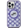 Dėklas Karl Lagerfeld KLHMP15LHMCKMHU Apple iPhone 15 Pro 6.1″ violetinės spalvos IML Monogram Karl&Choupette Head M