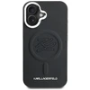 Karl Lagerfeld „MagSafe“ dėklas su inicialais ir metaliniu logotipu, skirtas „iPhone 16“ – Juodas