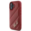 Karl Lagerfeld KLHCP16SPQDSMGR Apple iPhone 16 6.1″ red kietas dėklas Quilted Signature