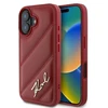 Karl Lagerfeld KLHCP16SPQDSMGR Apple iPhone 16 6.1″ red kietas dėklas Quilted Signature