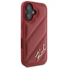 Karl Lagerfeld KLHCP16SPQDSMGR Apple iPhone 16 6.1″ red kietas dėklas Quilted Signature