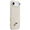 Karl Lagerfeld Karl & Choupette Pins MagSafe dėklas skirtas Apple iPhone Air rusvai gelsvas