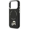 Dėklas Karl Lagerfeld Karl &amp; Choupette Pins MagSafe Case for iPhone 17 Pro - Juodas