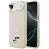Karl Lagerfeld Karl & Choupette Pins MagSafe dėklas skirtas Apple iPhone Air rusvai gelsvas