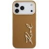 Karl Lagerfeld Karl Script Logo dėklas skirtas Apple iPhone 17 Pro Max rudos spalvos