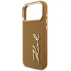 Karl Lagerfeld Karl Script Logo dėklas skirtas Apple iPhone 17 Pro Max rudos spalvos