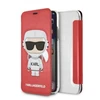Dėklas Karl Lagerfeld KLFLBKPXKSCORE Apple iPhone X XS knygelė raudona Karl Space Cosmonaut