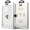 Karl Lagerfeld Karl&amp;Choupette Glitter MagSafe dėklas iPhone 15 Pro - skaidrus