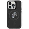 Karl Lagerfeld KLHMP15LHGKCNOK iPhone 15 Pro 6.1″ juodos spalvos kietas dėklas Karl&Choupette Glitter MagSafe