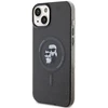 Karl Lagerfeld KLHMP15SHGKCNOK Apple iPhone 15/ 14 / 13 6.1″ juodos spalvos kietas dėklas Karl&Choupette Glitter