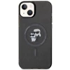 Karl Lagerfeld KLHMP15SHGKCNOK Apple iPhone 15/ 14 / 13 6.1″ juodos spalvos kietas dėklas Karl&Choupette Glitter