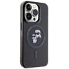 Karl Lagerfeld KLHMP15LHGKCNOK iPhone 15 Pro 6.1″ juodos spalvos kietas dėklas Karl&Choupette Glitter MagSafe