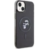 Karl Lagerfeld KLHMP15SHGKCNOK Apple iPhone 15/ 14 / 13 6.1″ juodos spalvos kietas dėklas Karl&Choupette Glitter