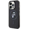 Karl Lagerfeld KLHMP15LHGKCNOK iPhone 15 Pro 6.1″ juodos spalvos kietas dėklas Karl&Choupette Glitter MagSafe