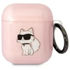 Karl Lagerfeld KLA2HNCHTCP dėklas Airpods 1/2 rožinis/rožinis Ikonik Choupette