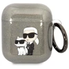 Karl Lagerfeld KLA2HNKCTGK Airpods 1/2 dėklas juodos spalvos Glitter Karl&Choupette