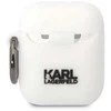 Dėklas Karl Lagerfeld KLA2RUNIKH AirPods 1/2 dangtelis baltas Silikoninis Karl Head 3D