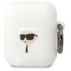 Dėklas Karl Lagerfeld KLA2RUNIKH AirPods 1/2 dangtelis baltas Silikoninis Karl Head 3D