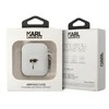 Dėklas Karl Lagerfeld KLA2RUNIKH AirPods 1/2 dangtelis baltas Silikoninis Karl Head 3D