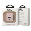 Karl Lagerfeld KLA2RUNIKP AirPods 1/2 dėklas, rožinis/rožinis, silikonas, su 3D Karl galva