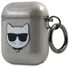 Karl Lagerfeld KLA2UCHGK AirPods dėklas juodos spalvos Glitter Choupette