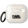 Karl Lagerfeld KLA3HNKCTGT Airpods 3 dėklas permatomas su blizgučiais Karl&Choupette