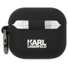 Karl Lagerfeld KLA3RUNCHK AirPods 3 dėklas juodas/juodas Silikoninis Choupette Head 3D