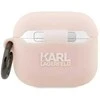 Dėklas Karl Lagerfeld KLA3RUNCHP AirPods 3 dangtelis rožinis/rožinis Silikoninis Choupette Head 3D