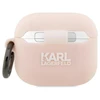 Karl Lagerfeld KLA3RUNCHP silikoninis dėklas AirPods 3 su Choupette 3D galva, rožinis/rožinis
