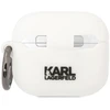 Karl Lagerfeld KLACA3SILKCW AirPods 3 dėklas baltos spalvos silikoninis Karl & Choupette