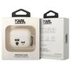 Karl Lagerfeld KLACA3SILKCW AirPods 3 dėklas baltos spalvos silikoninis Karl & Choupette