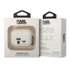 Dėklas Karl Lagerfeld KLACAPSILKCW AirPods Proc over baltos spalvos Silicone Karl & Choupette