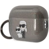 Karl Lagerfeld KLAP2HNKCTGK Airpods Pro 2 (2022/2023) dėklas juodos spalvos Glitter Karl&Choupette