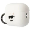 Karl Lagerfeld KLAP2RUNCHH Dėklas AirPods Pro 2, baltas, Silikonas, Choupette Head 3D
