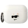 Karl Lagerfeld KLAP2RUNCHH Dėklas AirPods Pro 2, baltas, Silikonas, Choupette Head 3D